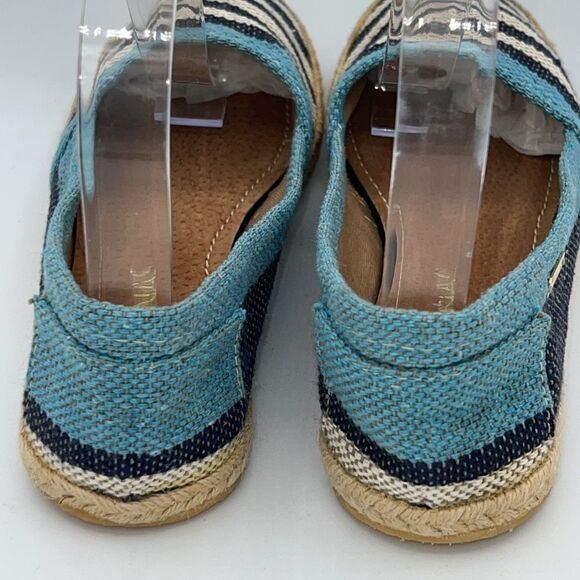 Kaanas Striped Blue/White Espadrilles With Blue Trim Size 7 / EU 37 - Picture 4 of 13